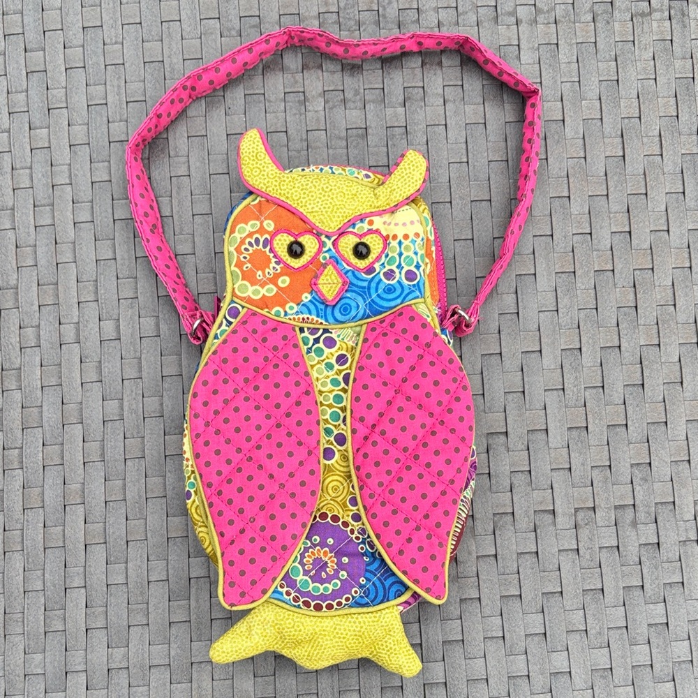 Owl Quilted Patchwork Design Purse Shoulder Bag by Douglas Sassy Pets Saks